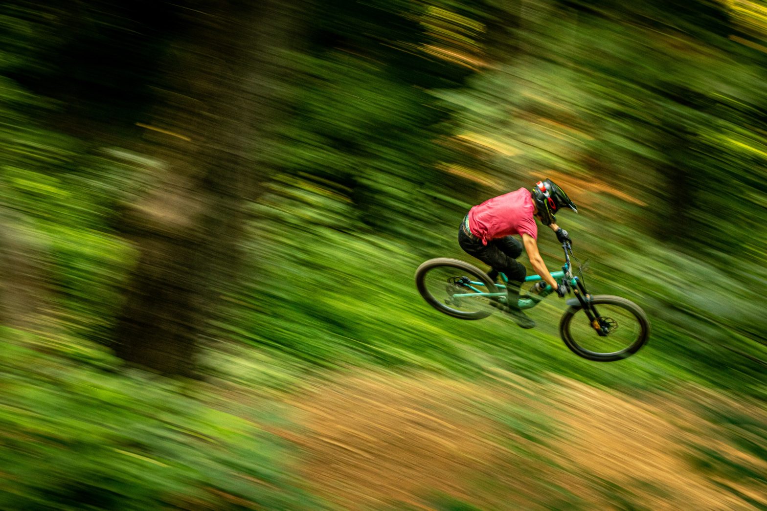 Action Shot at Mountain Creek Bike Park in Vernon New Jersey