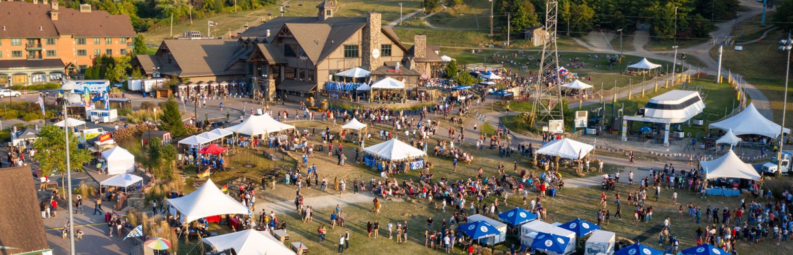Arial Shot at Okotberfest at Mountain Creek in Vernon New Jersey