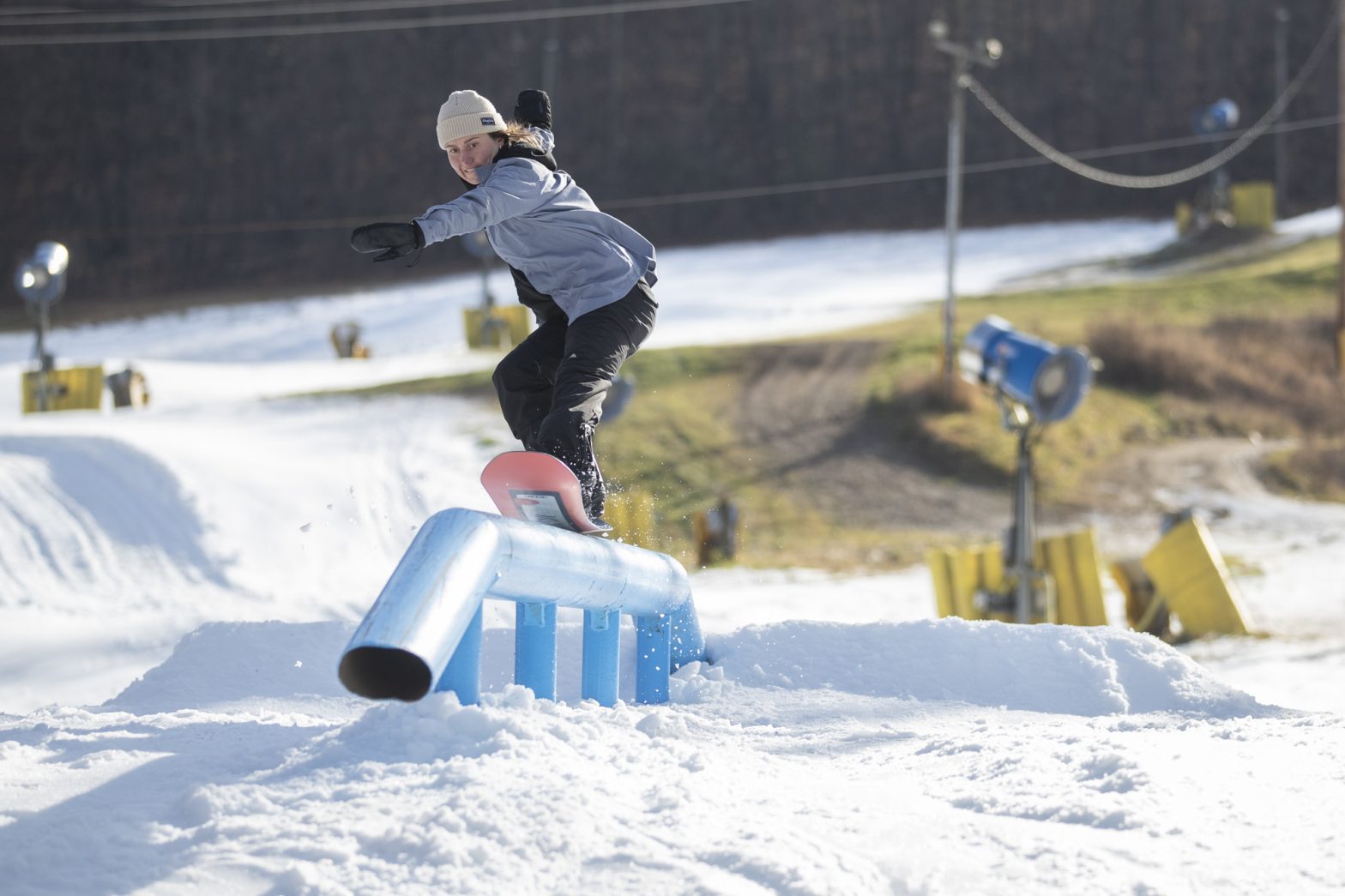 Snowboarder at Mountain Creek in Vernon New Jersey